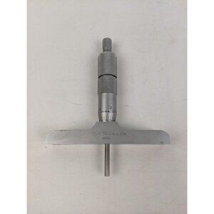 MITUTOYO (Japan) Tools Depth Micrometer Head & 0" - 1" Rod x .001" Grad Ratchet